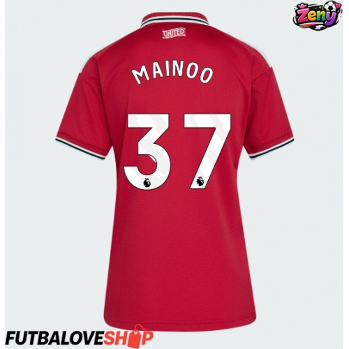 Dres Manchester United Kobbie Mainoo #37 Domáci pre Ženy 2026-27 Krátky Rukáv